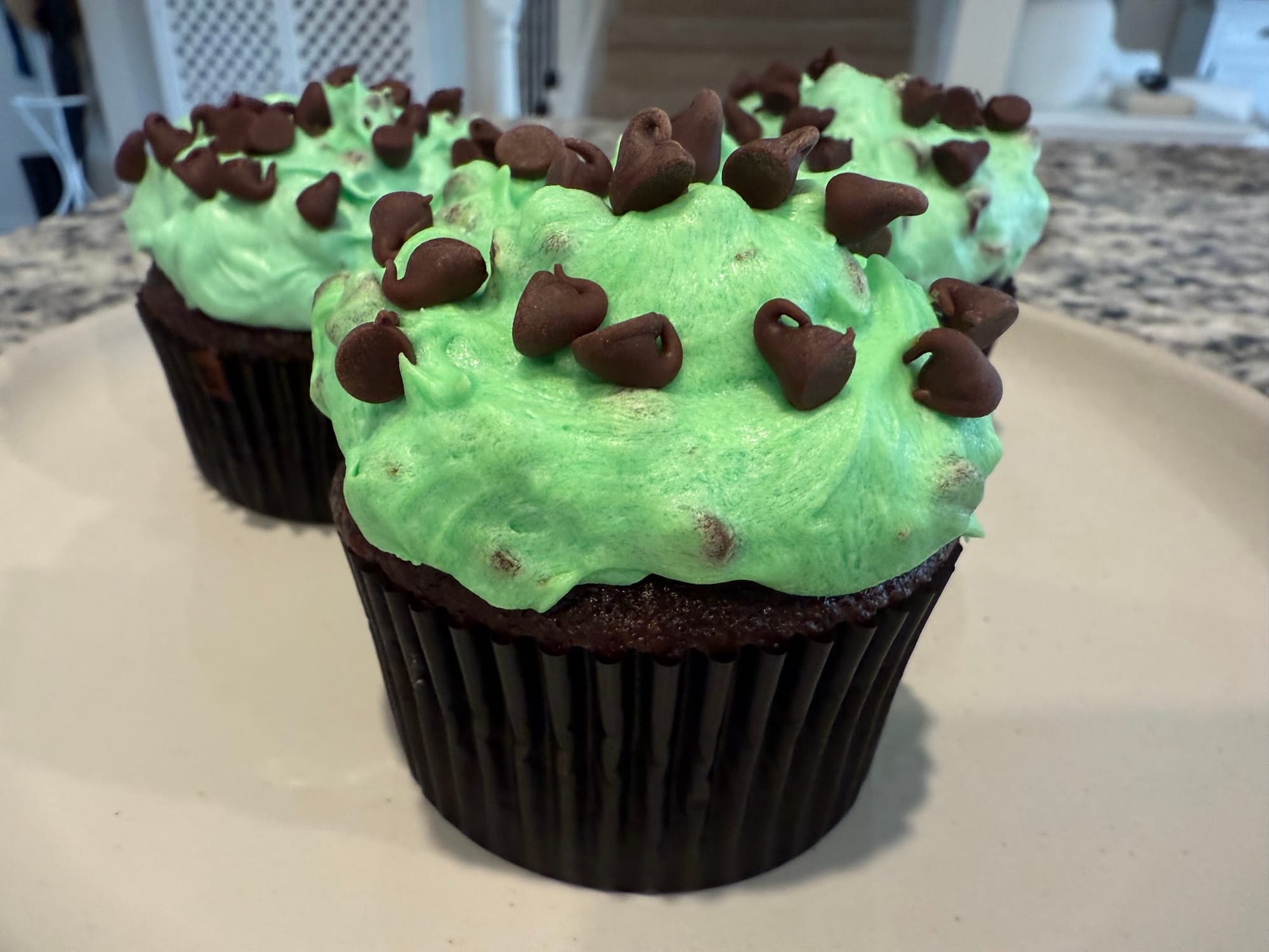 Mint Chocolate Chip Cupcakes