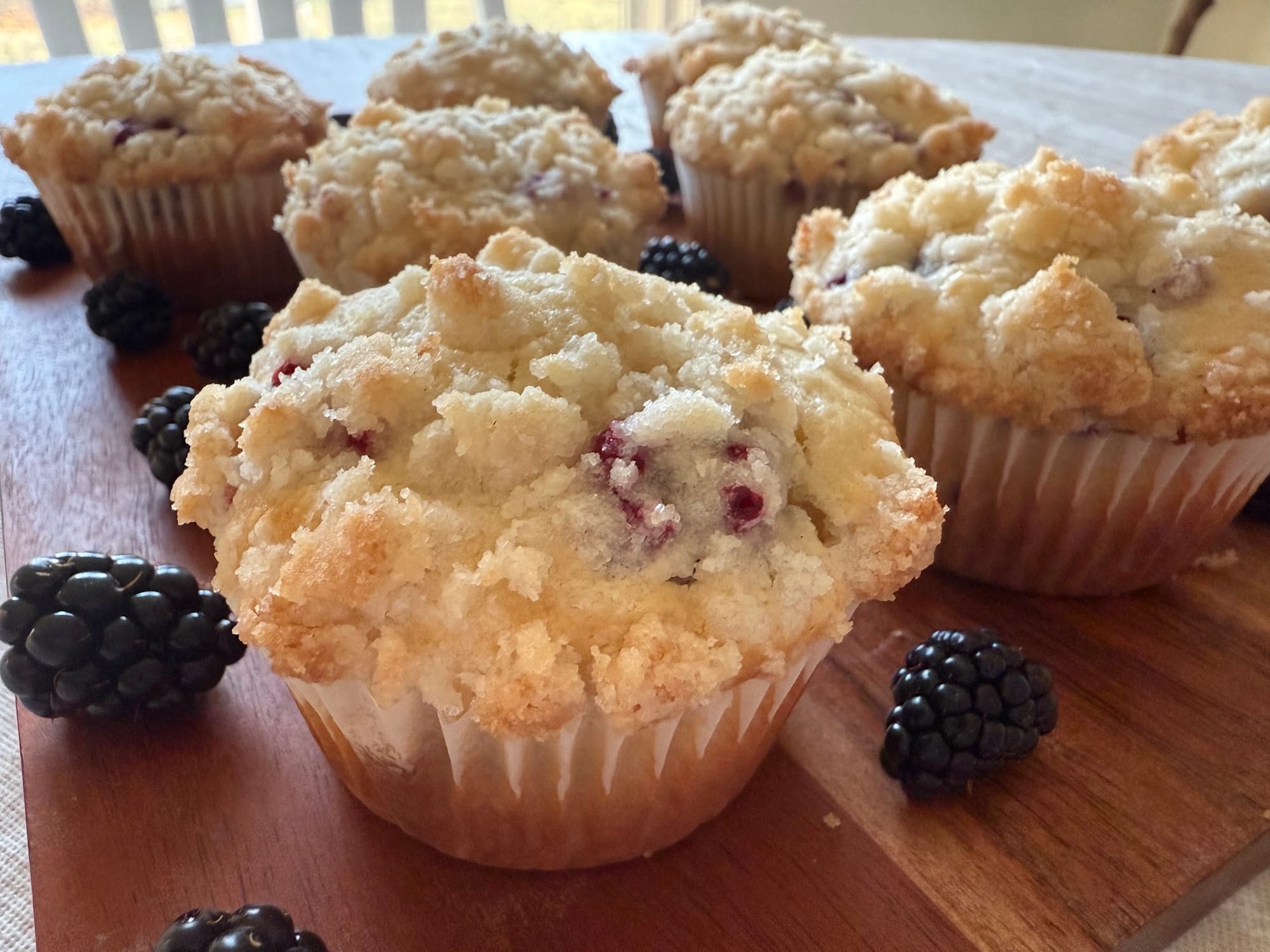 Blackberry Muffins with Streusel